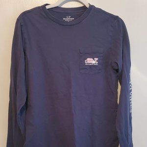 Vineyard Vines Long sleeve Navy Whale Shirt for School